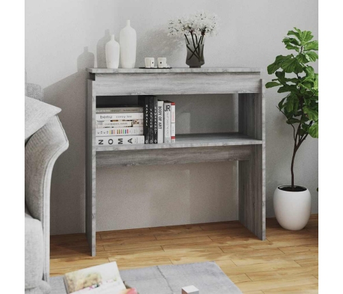 Konsoles Galds, Pelēka Ozolkoka, 80X30X80 Cm, Inženierijas Koks Vidaxl