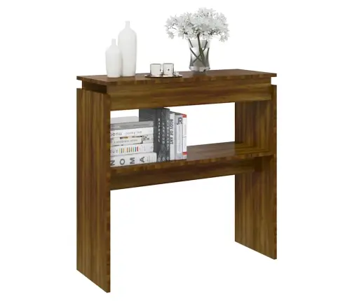 Konsolinis Staliukas, Rudas Ąžuolo, 80X30X80cm Mediena