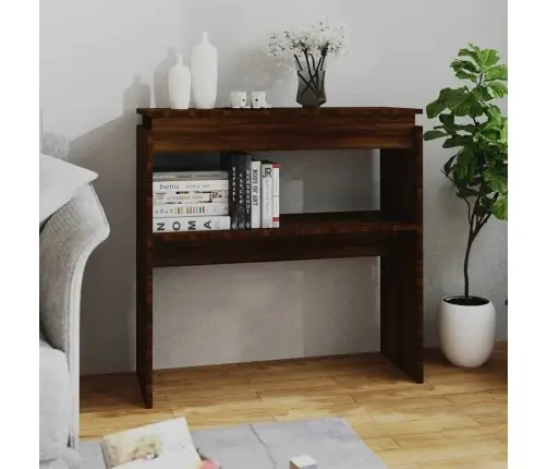 Konsolinis Staliukas, Rudas Ąžuolo, 80X30X80cm Mediena