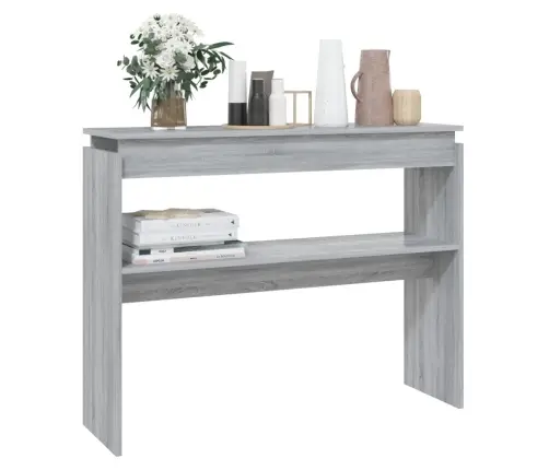 Konsoles Galds, Pelēka Ozolkoka, 102X30X80Cm, Inženierijas Koks Vidaxl