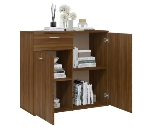 Šoninė Spintelė, Rudos Ąžuolo Spalvos, 80X36X75cm Mediena