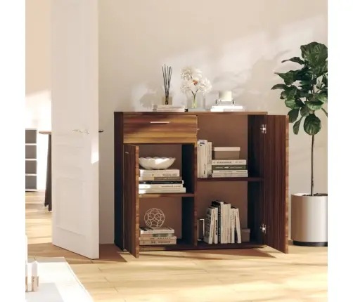 Šoninė Spintelė, Rudos Ąžuolo Spalvos, 80X36X75cm Mediena