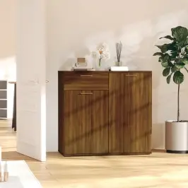 Kumode, Ozolkoka Krāsā, 80X36X75 Cm, Inženierijas Koks Vidaxl