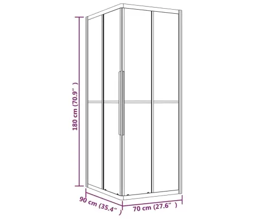Dušikabiin, Matt Esg-Klaas, 90X70X180 Cm