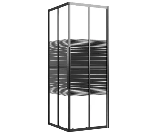 Dušas Kabīne, Svītraina, 80X80X180 Cm, Esg, Melna Vidaxl