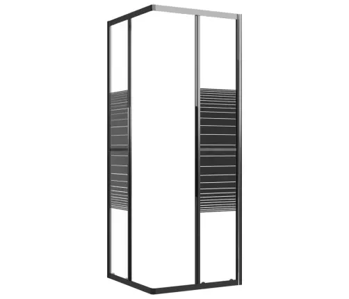 Dušas Kabīne, Svītraina, 80X80X180 Cm, Esg, Melna Vidaxl