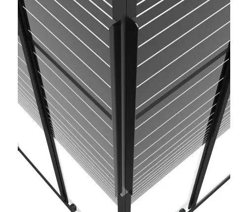 Dušas Kabīne, Svītraina, 80X80X180 Cm, Esg, Melna Vidaxl