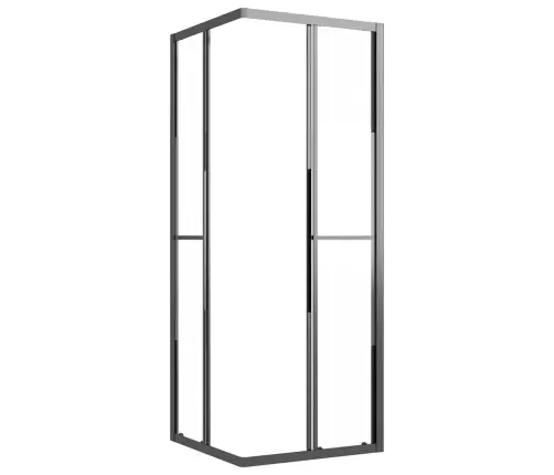 Dušas Kabīne, Daļēji Matēts Esg Stikls, 80X80X180 Cm, Melna Vidaxl