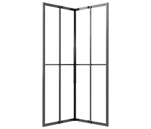 Dušas Kabīne, Daļēji Matēts Esg Stikls, 80X80X180 Cm, Melna Vidaxl