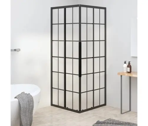 Dušas Kabīne, Matēts Esg Stikls, 70X70X180 Cm, Melna Vidaxl