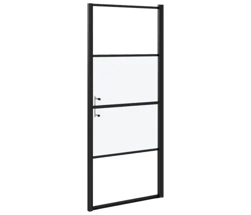 Dušinurga Uks, 81 X 195 cm Poolmatt Karastatud Klaas, Must