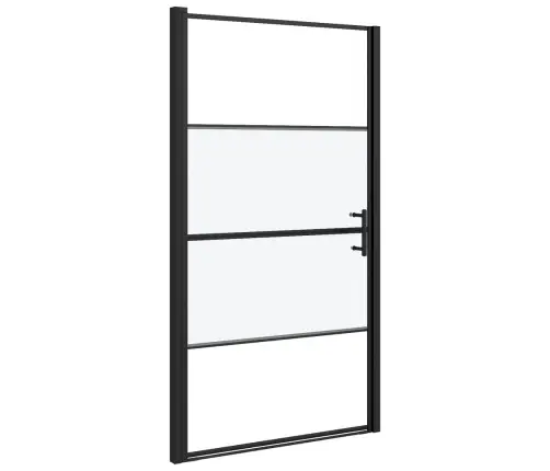 Dušinurga Uks, 100 X 178 cm Poolmatt Karastatud Klaas, Must