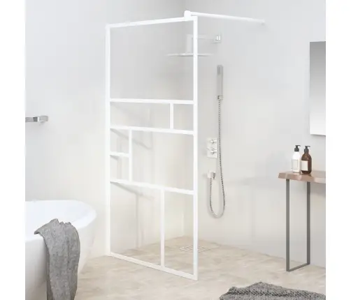 Dušas Siena, 100X195 Cm, Esg Stikls, Balta Vidaxl