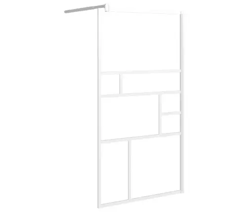 Dušas Siena, 115X195 Cm, Esg Stikls, Balta Vidaxl