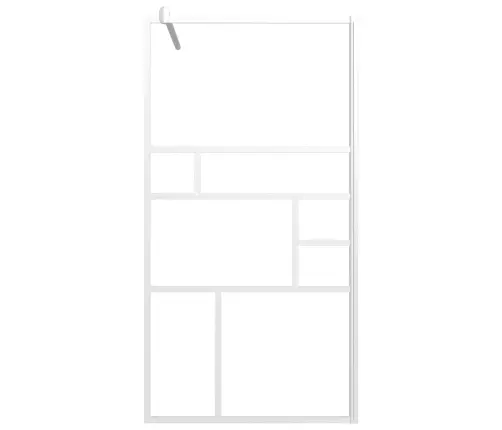 Dušas Siena, 115X195 Cm, Esg Stikls, Balta Vidaxl