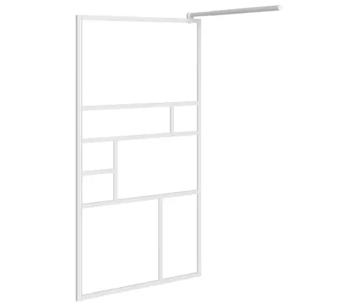 Dušas Siena, 115X195 Cm, Esg Stikls, Balta Vidaxl