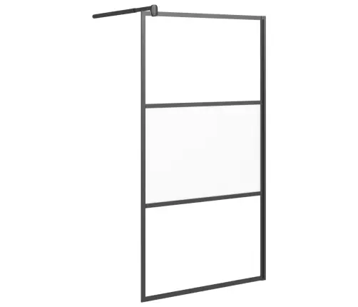 Dušo Sienelė, Juoda, 100X195cm Esg Stiklas, Pusiau Matinė