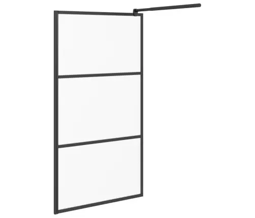 Dušas Siena, 100X195 Cm, Matēts Esg Stikls, Melna Vidaxl