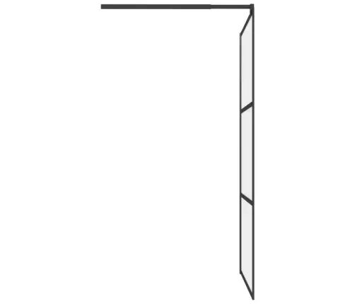 Dušas Siena, 100X195 Cm, Matēts Esg Stikls, Melna Vidaxl