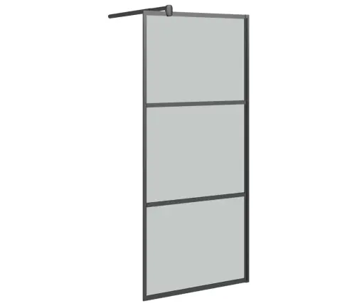 Dušas Siena, 80X195 Cm, Tumšs Esg Stikls, Melna Vidaxl