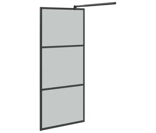 Dušinurga Sein, 90 X 195 Cm Tume Esg-Klaas, Must