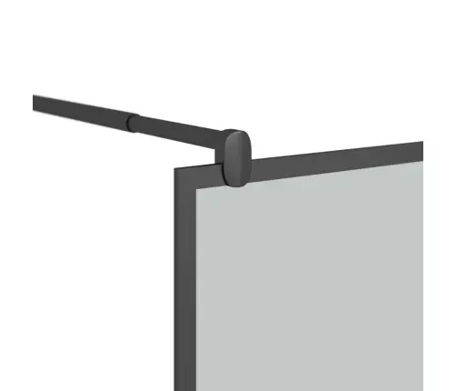 Dušas Siena, 115X195 Cm, Tumšs Esg Stikls, Melna Vidaxl