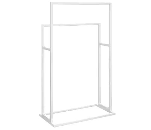 Dvieļu Statīvs, Balts, 48X24X78,5 Cm, Dzelzs Vidaxl