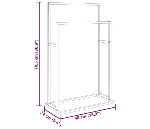 Dvieļu Statīvs, Balts, 48X24X78,5 Cm, Dzelzs Vidaxl