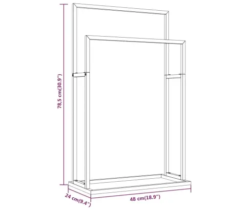 Eraldiseisev Rätikurest, Kuldne, 48 X 24 X 78,5 cm Raud