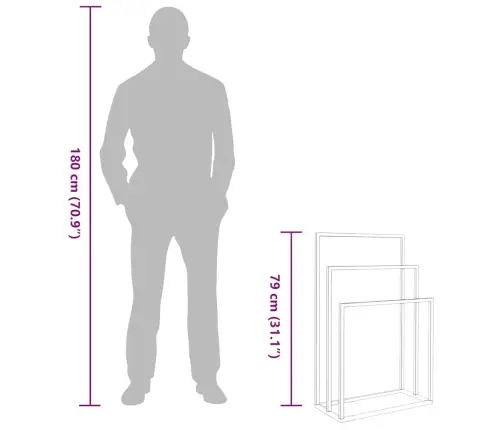 Eraldiseisev Rätikurest, Must, 48 X 24 X 78,5 cm Raud