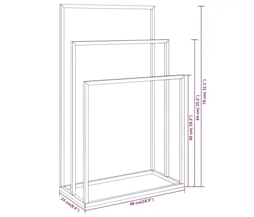 Eraldiseisev Rätikurest, Kuldne, 48 X 24 X 78,5 cm Raud