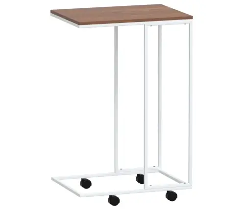 Lisalaud Ratastega, Valge, 40 X 30 X 63,5 cm Tehispuit