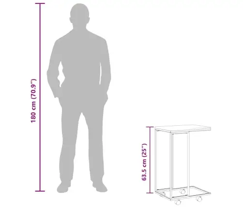 Lisalaud Ratastega, Valge, 40 X 30 X 63,5 cm Tehispuit