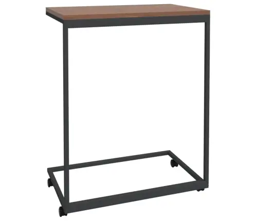 Galdiņš Ar Riteņiem, 55X35X70 Cm, Inženierijas Koks, Melns Vidaxl