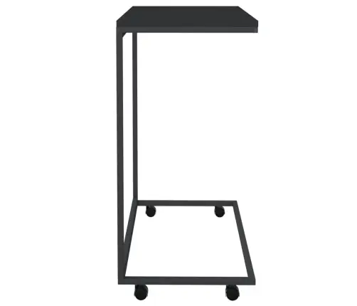 Šoninis Staliukas Su Ratukais, Juodas, 55X35X70cm Mediena Šoninis Staliukas Su Ratukais, Juodas, 55X35X70cm Mediena