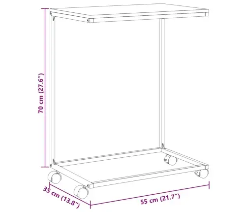 Lisalaud Ratastega, Valge, 55 X 35 X 70 cm Tehispuit