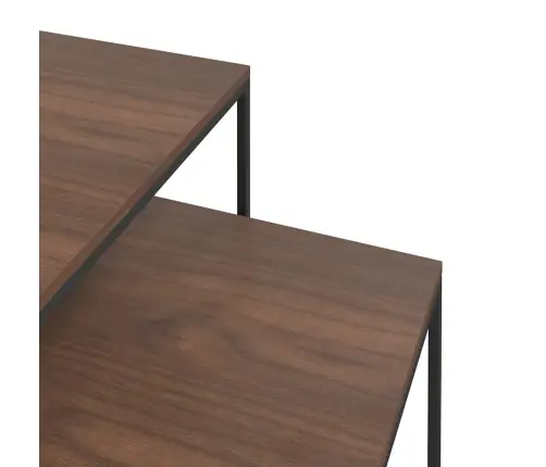 Kafijas Galdiņi, 2 Gab., Inženierijas Koks Un Metāls Vidaxl