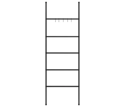 Dvieļu Pakaramais, 5 Līmeņi, Melns, 58X175 Cm, Dzelzs Vidaxl
