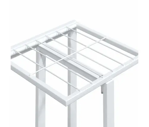 Stovas Gėlėms Su Ratukais, Baltas, 44X23X80cm Geležis