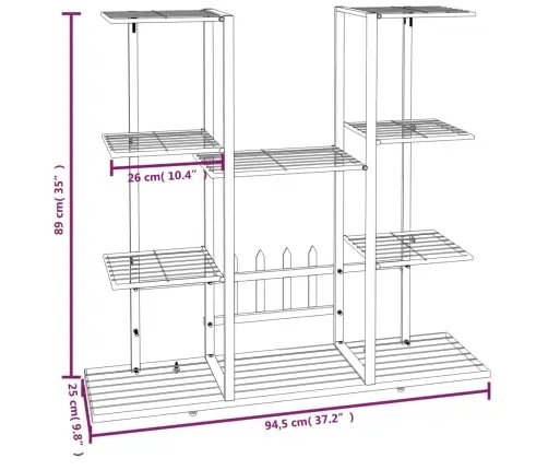 Lillealus, 94,5X25X89 cm Must, Raud