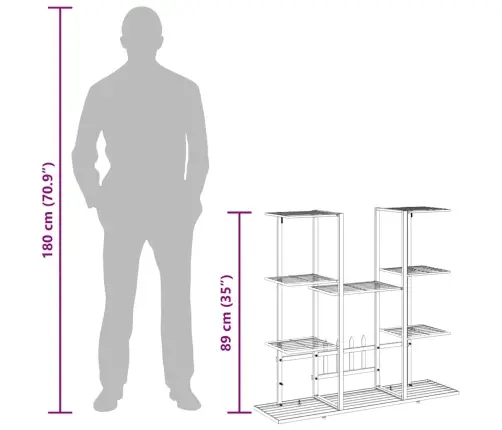 Lillealus, 94,5X25X89 cm Must, Raud