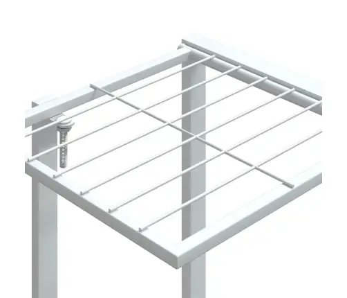 Puķu Statīvs, 94,5X25X89 Cm, Balts, Dzelzs Vidaxl