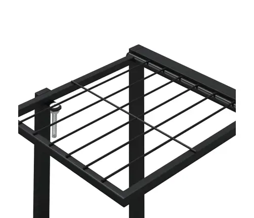 Gėlių Stovas Su Ratukais, Juodas, 94,5X24,5X91,5cm Geležis