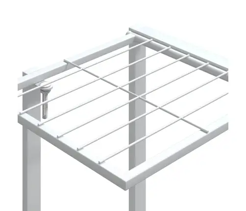 Puķu Statīvs Ar Riteņiem, 94,5X24,5X91,5 Cm, Balts, Dzelzs Vidaxl