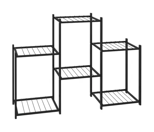 Puķu Statīvs, 83X25X60 Cm, Melns, Dzelzs Vidaxl
