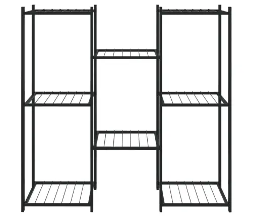 Puķu Statīvs, 83X25X80 Cm, Melns, Dzelzs Vidaxl