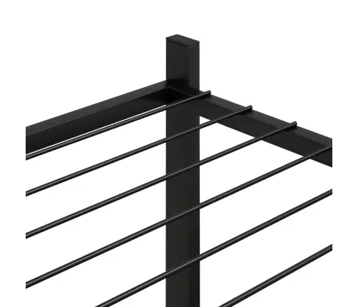 Puķu Statīvs Ar Riteņiem, 83X25X83,5 Cm, Melns, Dzelzs Vidaxl