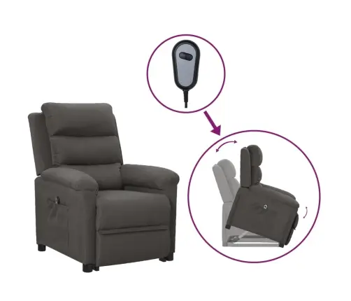 Püsti Tõusmist Toetav Tugitool, Tumehall, Kangas