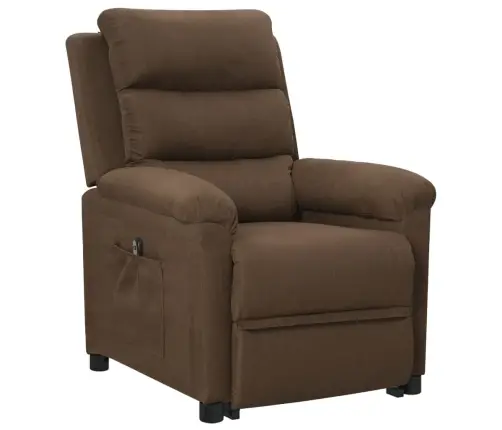 Atpūtas Krēsls, Paceļams, Brūns Audums Vidaxl