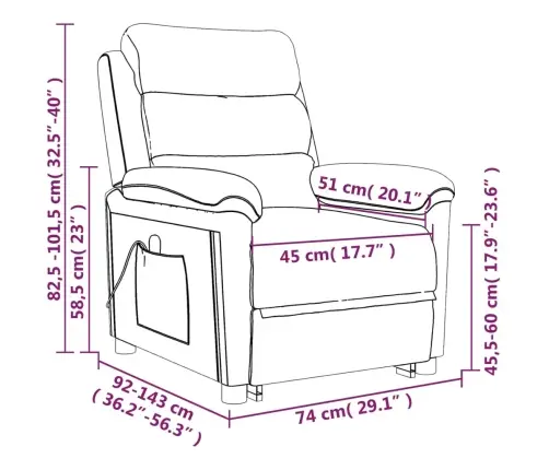 Atpūtas Krēsls, Paceļams, Tumši Zaļš Audums Vidaxl